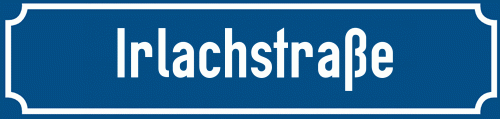 Straßenschild Irlachstraße