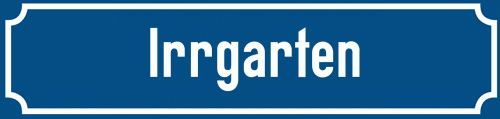 Straßenschild Irrgarten