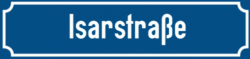 Straßenschild Isarstraße