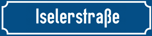 Straßenschild Iselerstraße