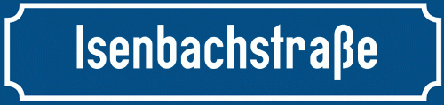 Straßenschild Isenbachstraße
