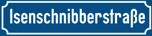 Straßenschild Isenschnibberstraße zum kostenlosen Download