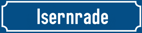 Straßenschild Isernrade