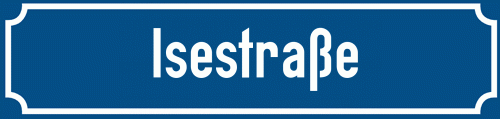 Straßenschild Isestraße
