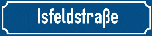 Straßenschild Isfeldstraße