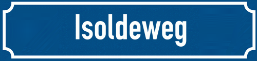 Straßenschild Isoldeweg