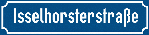 Straßenschild Isselhorsterstraße