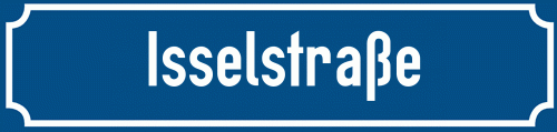 Straßenschild Isselstraße