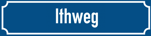 Straßenschild Ithweg zum kostenlosen Download