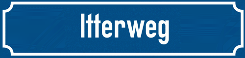 Straßenschild Itterweg
