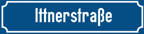 Straßenschild Ittnerstraße zum kostenlosen Download