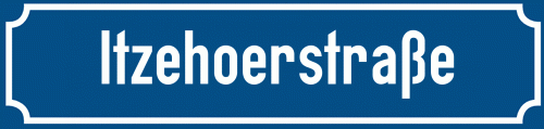 Straßenschild Itzehoerstraße