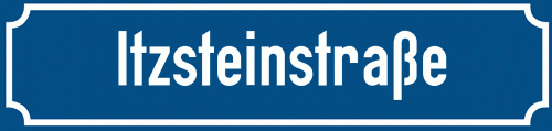 Straßenschild Itzsteinstraße