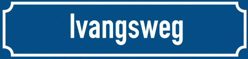 Straßenschild Ivangsweg zum kostenlosen Download