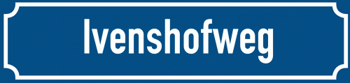 Straßenschild Ivenshofweg