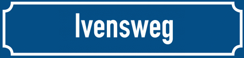 Straßenschild Ivensweg