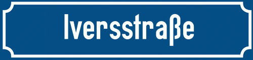 Straßenschild Iversstraße