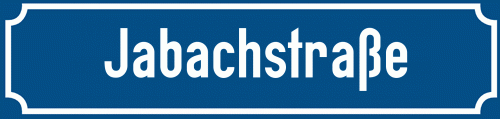 Straßenschild Jabachstraße