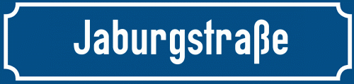 Straßenschild Jaburgstraße