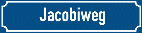 Straßenschild Jacobiweg
