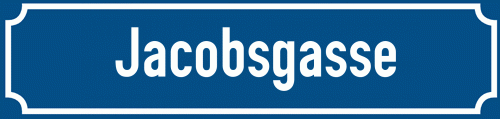 Straßenschild Jacobsgasse zum kostenlosen Download