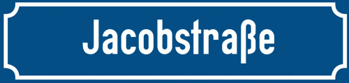 Straßenschild Jacobstraße zum kostenlosen Download