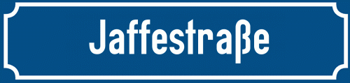 Straßenschild Jaffestraße