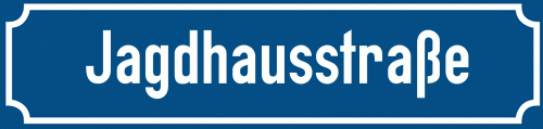 Straßenschild Jagdhausstraße