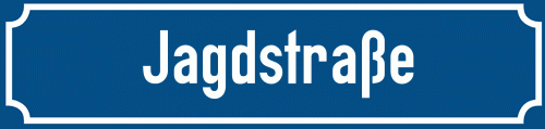 Straßenschild Jagdstraße zum kostenlosen Download