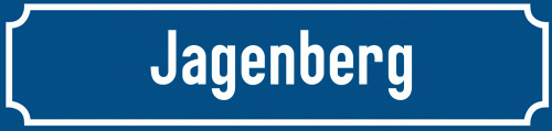 Straßenschild Jagenberg