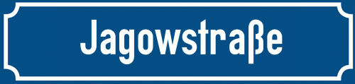 Straßenschild Jagowstraße