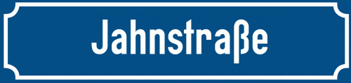 Straßenschild Jahnstraße zum kostenlosen Download