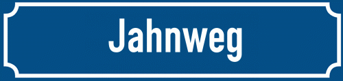 Straßenschild Jahnweg