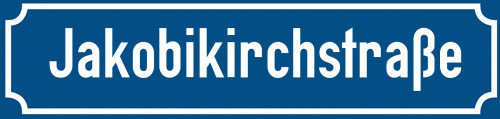 Straßenschild Jakobikirchstraße zum kostenlosen Download