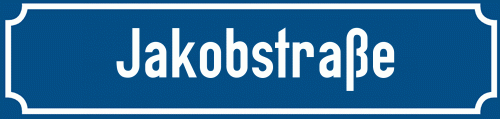Straßenschild Jakobstraße