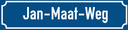 Straßenschild Jan-Maat-Weg