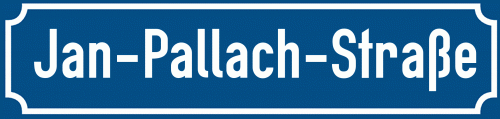 Straßenschild Jan-Pallach-Straße