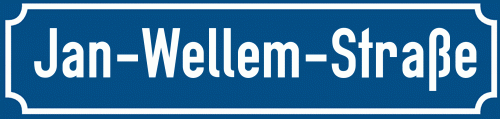 Straßenschild Jan-Wellem-Straße