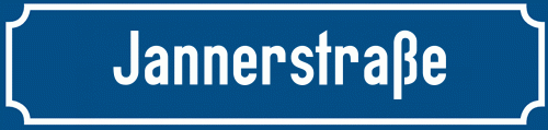 Straßenschild Jannerstraße