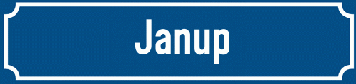 Straßenschild Janup zum kostenlosen Download