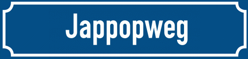 Straßenschild Jappopweg