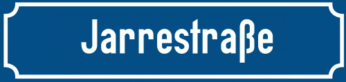 Straßenschild Jarrestraße