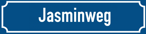 Straßenschild Jasminweg zum kostenlosen Download