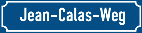 Straßenschild Jean-Calas-Weg