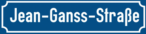 Straßenschild Jean-Ganss-Straße