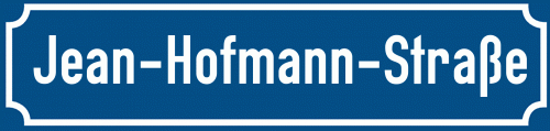 Straßenschild Jean-Hofmann-Straße