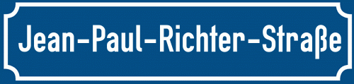 Straßenschild Jean-Paul-Richter-Straße
