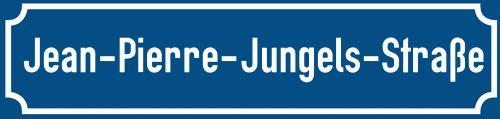 Straßenschild Jean-Pierre-Jungels-Straße