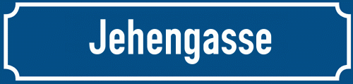 Straßenschild Jehengasse