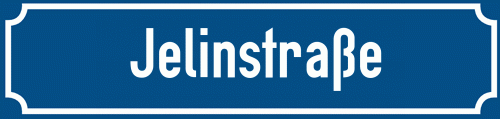 Straßenschild Jelinstraße
